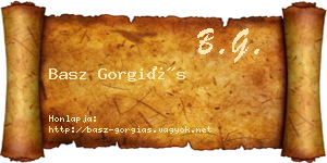 Basz Gorgiás névjegykártya